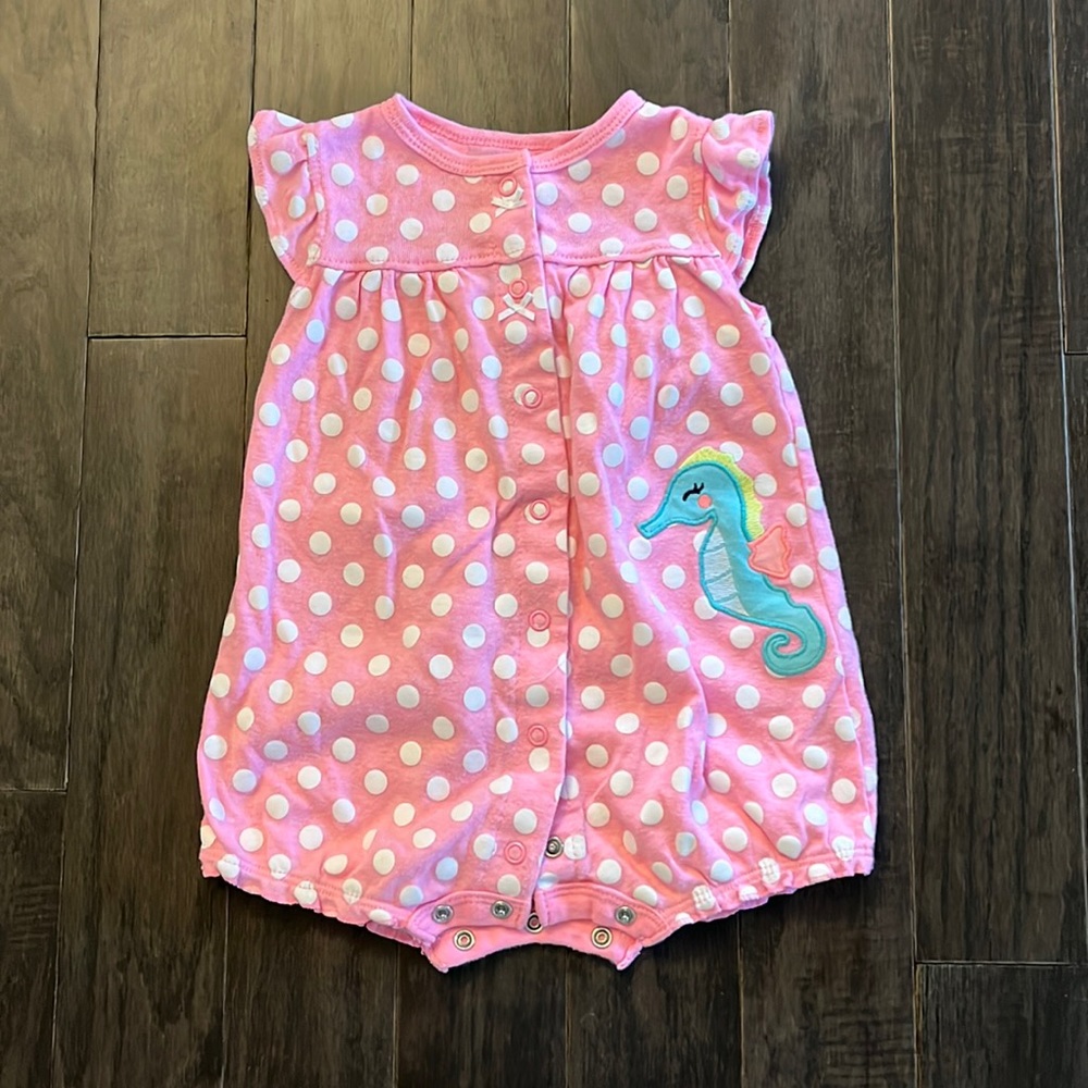 Baby Girl Seahorse Outfit (Size 12M)